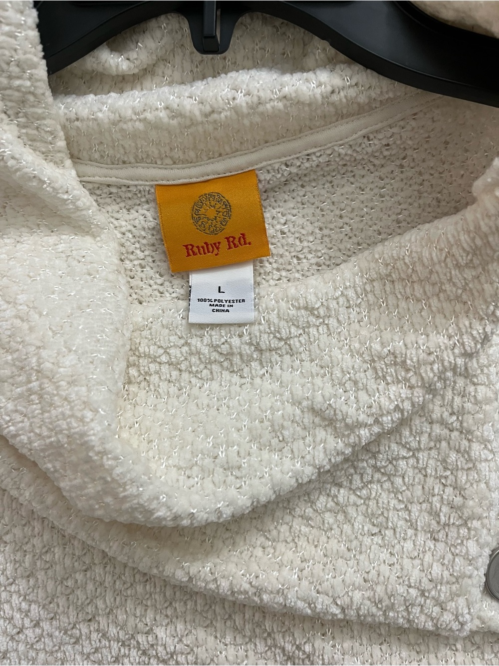 Ruby Rd. Cream Button-Neck Turtleneck Sweater - Picture 2 of 7